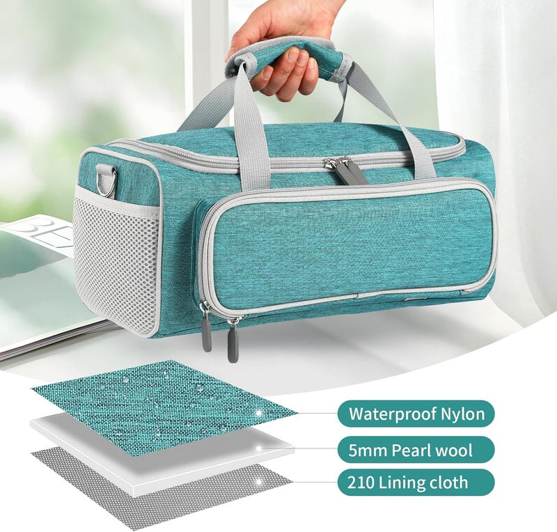 LEFORZ Carrying Case Compatible with Cricut Joy Xtra Smart Cutting Machine(13.7''L x 6.2''W x 5.9''H),Protable Storage Bag with Shoulder Strap Compatible with Cricut Joy Xtra Accessories,Cricut Tools,Green - Image 4